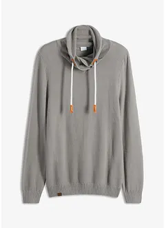 Pull coton à col châle, bonprix