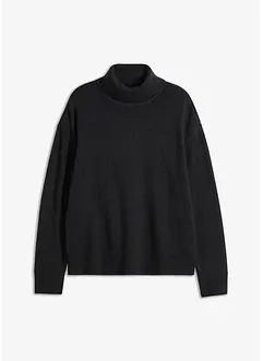 Rollkragenpullover mit recycelter Baumwolle, Loose Fit, bonprix