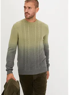 Pullover mit Zopfmuster im Farbverlauf, bonprix