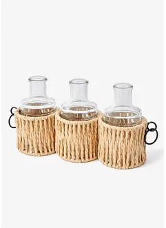 Set de vases dans un support, bonprix