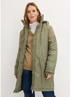 Wattierter Parka mit abnehmbarer Kapuze und Taillenregulierung, bonprix