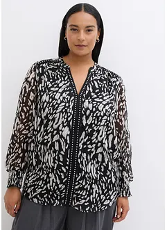 Bluse mit Zierborte, bonprix