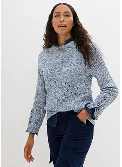 Strick-Pullover mit Knopfdetails, bonprix