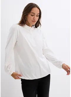 Flammgarn-Langarmshirt mit Rüschen, bonprix