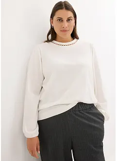 Baumwollshirt, in A- Linie, langarm, bonprix
