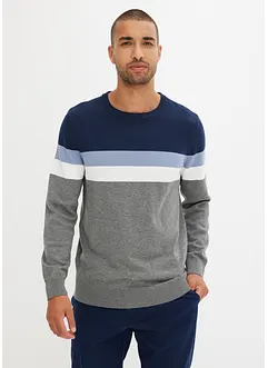 Feinstrickpullover mit reiner Baumwolle, bonprix