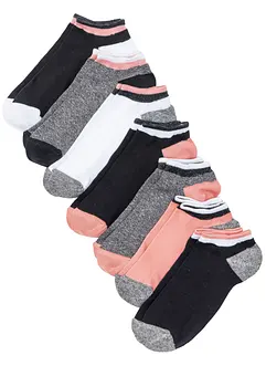Lot de 7 paires de socquettes en coton majoritaire, bonprix