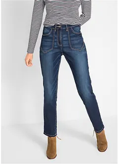 Jean droit extensible taille haute, bonprix