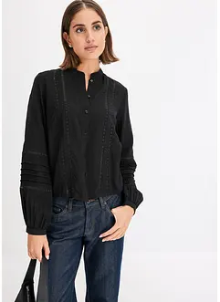 Bluse mit Spitzeneinsatz, bonprix