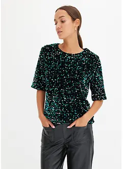 T-shirt à sequins, bonprix