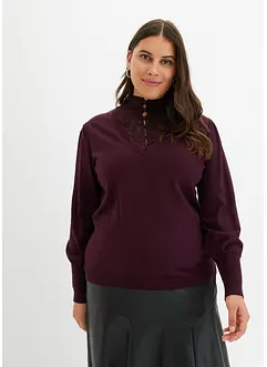 Pullover mit Spitze, bonprix