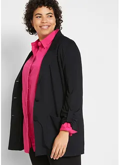 Blazer long en maille Milano de viscose mélangée, bonprix