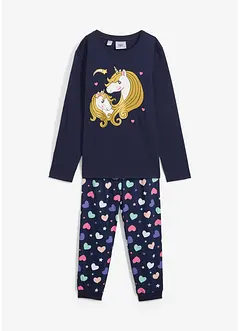 Mädchen Pyjama mit Bio-Baumwolle (2-tlg. Set), bonprix