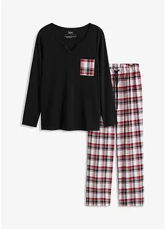 Pyjama mit Flanellhose, bonprix