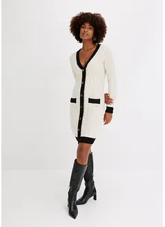 Robe en maille avec boutons décoratifs, bonprix