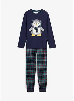 Kinder Pyjama mit Flanellhose und Bio-Baumwolle (2-tlg. Set), bonprix