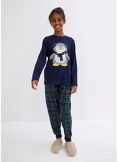 Pyjama enfant avec pantalon en flanelle et coton (ens. 2 pces), bonprix