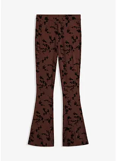 Ausgestellte Leggings mit Flockprint, bonprix