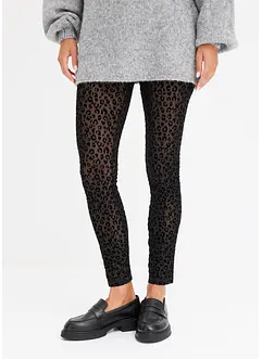 Leggings mit Samt Muster, bonprix