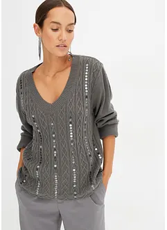 Pull à sequins, bonprix