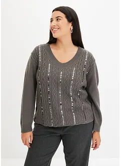 Pullover mit Pailletten, bonprix