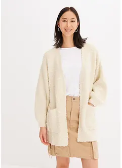 Oversize-Boucléstrickjacke, bonprix