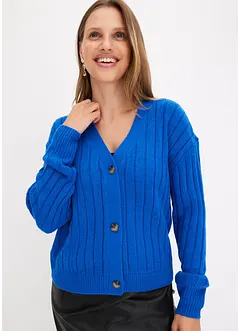 Kurze Ripp-Strickjacke, bonprix