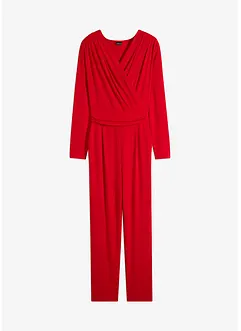 Jersey-Jumpsuit in Wickeloptik, bonprix