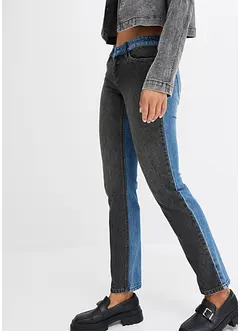 Straight-Jeans, Low Waist, Color Blocking, bonprix