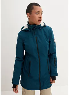 wasserdichte Funktions-Outdoor-Longjacke mit Teddyfleece, bonprix