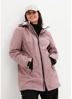 Veste longue outdoor imperméable, doublée sherpa, bonprix