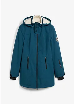 wasserdichte Funktions-Outdoor-Longjacke mit Teddyfleece, bonprix