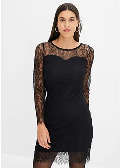 Robe en dentelle avec empiècements transparents, bonprix