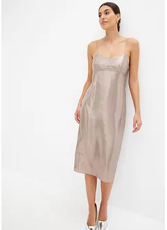 Robe à bretelles fines en satin, bonprix