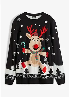 Feinstrickpullover mit Weihnachtsmotiv, bonprix