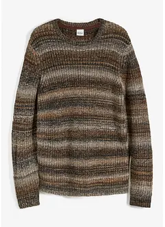 Grobstrick-Pullover in Querstreifen, bonprix