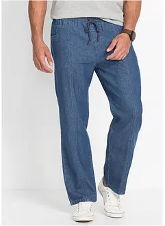 Pantalon taille extensible classique en coton léger, droit, bonprix
