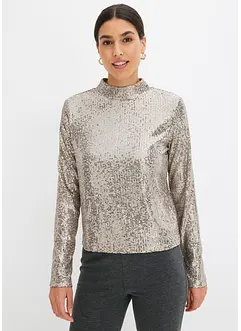 Bluse mit Pailletten, bonprix