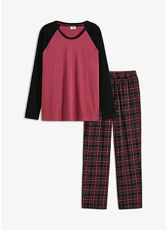 Pyjama mit Flanell Hose, bonprix