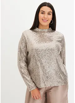 Bluse mit Pailletten, bonprix