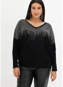 Pullover mit Strass-Applikation, bonprix