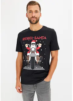 T-Shirt mit Weihnachtsmotiv aus Bio Baumwolle, bonprix