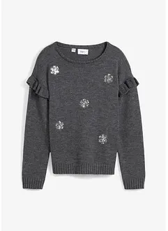 Pull fille en maille, bonprix