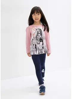 Mädchen Langarmshirt + Leggings (2-tlg.Set), bonprix