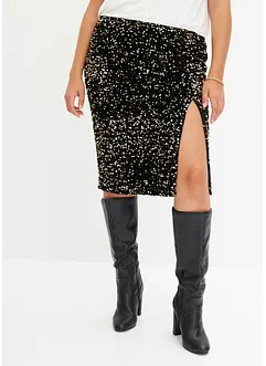 Jupe midi à sequins, bonprix