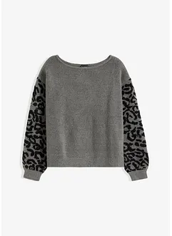 Pull à motif léopard, bonprix