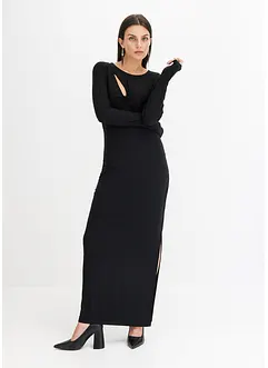 Maxikleid mit Cut-Outs und Raffung, bonprix