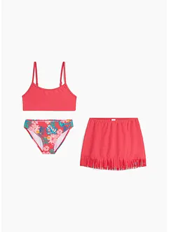 Bikini et jupe fille (ens. 3 pces), bonprix