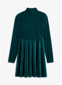 Jerseykleid aus glänzendem Samt, bonprix