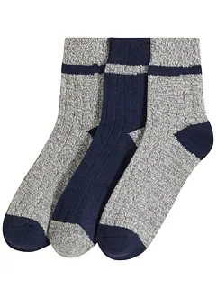 Weiche Halbsocken mit Rippstruktur (3er Pack), bonprix